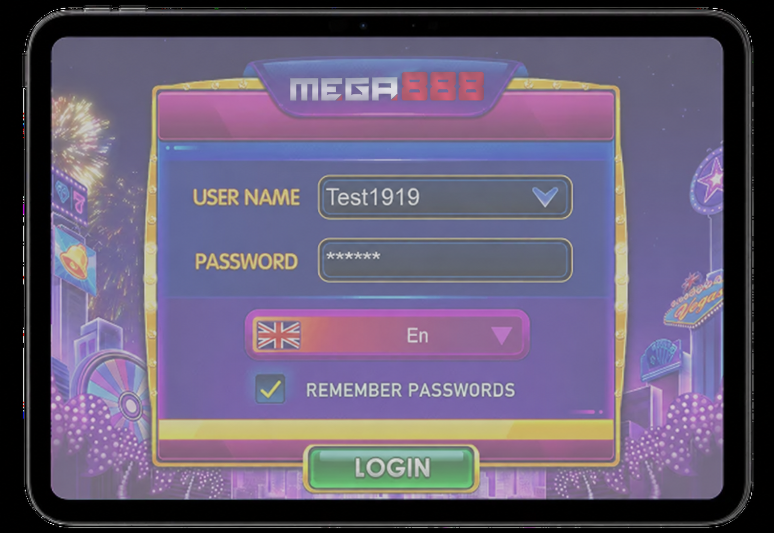 How to use MEGA888 TEST ID Step 4
