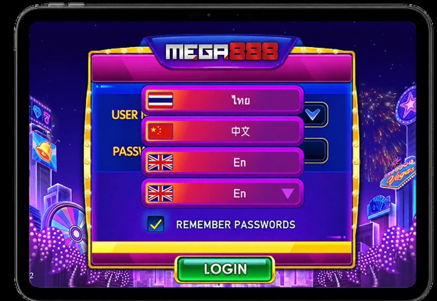 How to use MEGA888 TEST ID Step 3