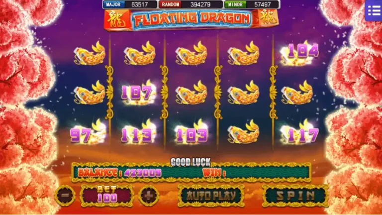 Floating Dragon MEGA888 Lucky Charm Bonus minigame